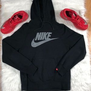 Black Speckled Nike Graphic Hoodie S Great cond.